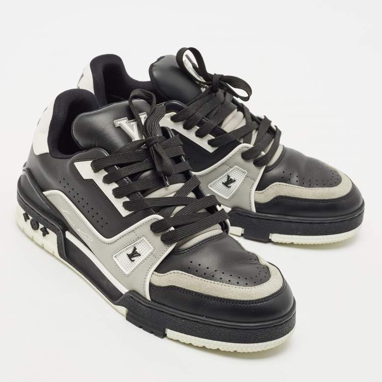 Pre Owned Louis Vuitton Multicolor Leather and Suede Star Trail Lace Up Sneakers Size 40