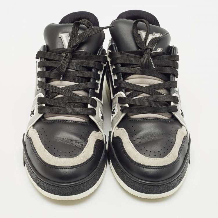 Pre Owned Louis Vuitton Multicolor Leather and Suede Star Trail Lace Up Sneakers Size 40