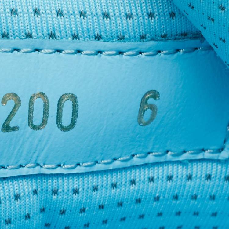 Pre Owned Louis Vuitton Blue PVC Run Away Lace Up Sneakers Size 40