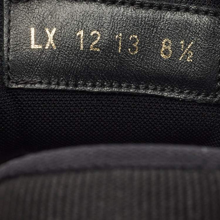 مملوكة مسبقًا Louis Vuitton Black Leather LV Trainer Lace Up Sneakers Size 42.5