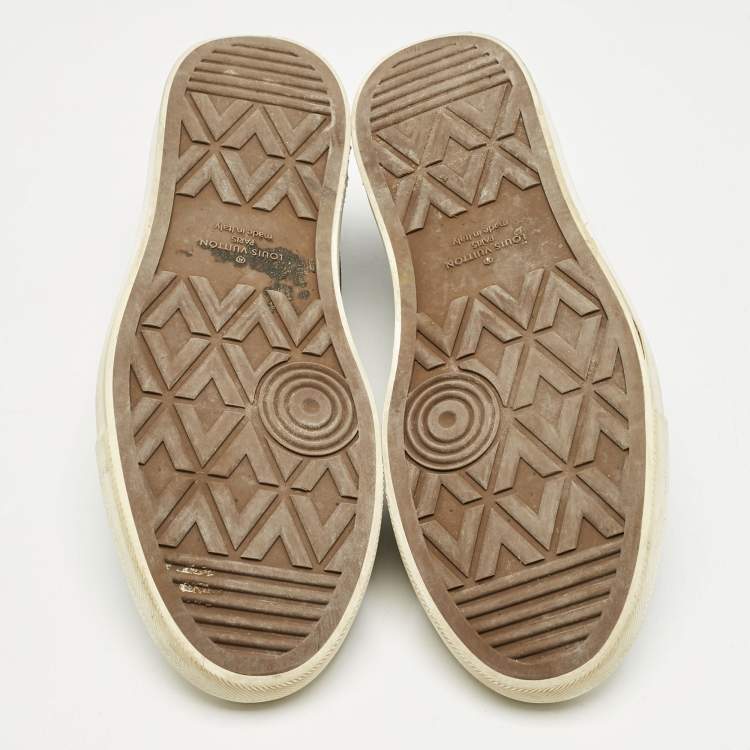 Pre Owned Louis Vuitton Black Canvas And Leather LV Forever Tattoo Low Top Sneakers Size 40