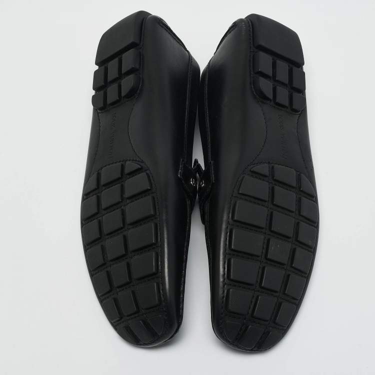 مملوكة مسبقًا Louis Vuitton Black Leather Monte Carlo Loafers Size 42.5