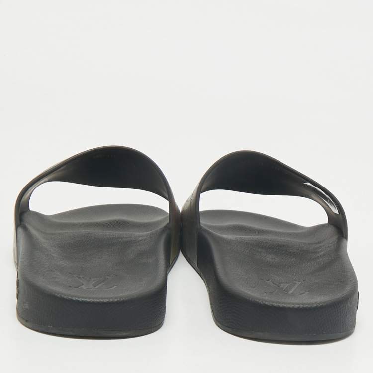 Pre Owned  Louis Vuitton Multicolor Iridescent Monogram Rubber Waterfront Slides Size 41