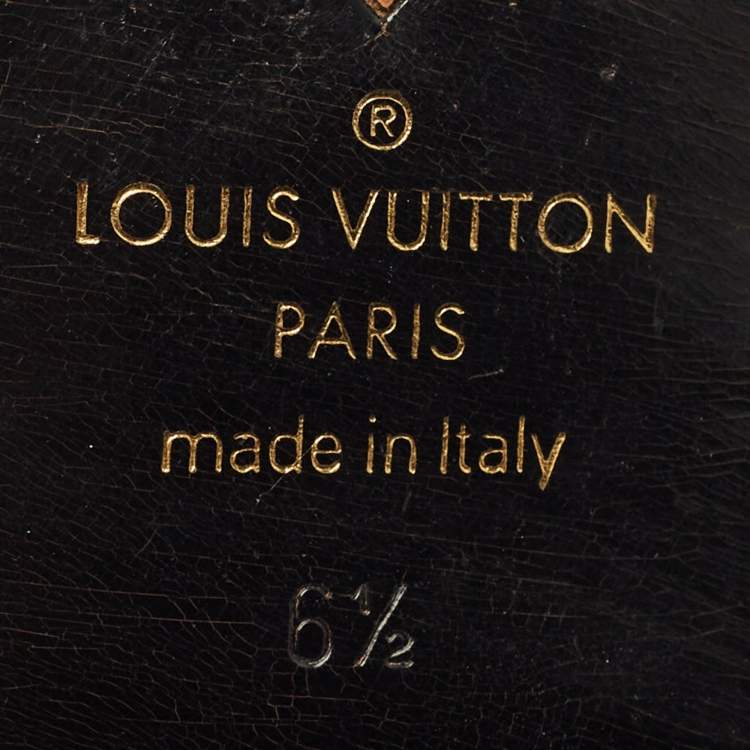 Pre Owned Louis Vuitton Black Leather Saint German Slip On Loafers Size 40.5