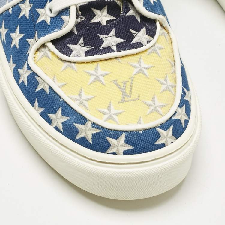 Pre Owned Louis Vuitton Multicolor Monogram Stars Canvas Acapulco Sneakers Size 42.5