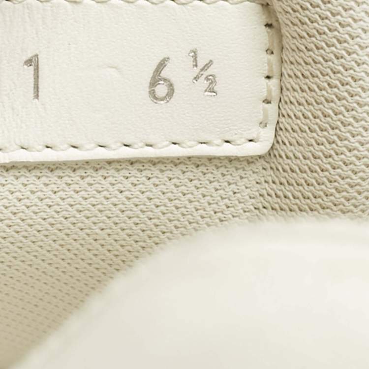 مملوكة مسبقًا Louis Vuitton Blue Monogram Denim and Leather Luxembourg Low Top Sneakers Size 40.5