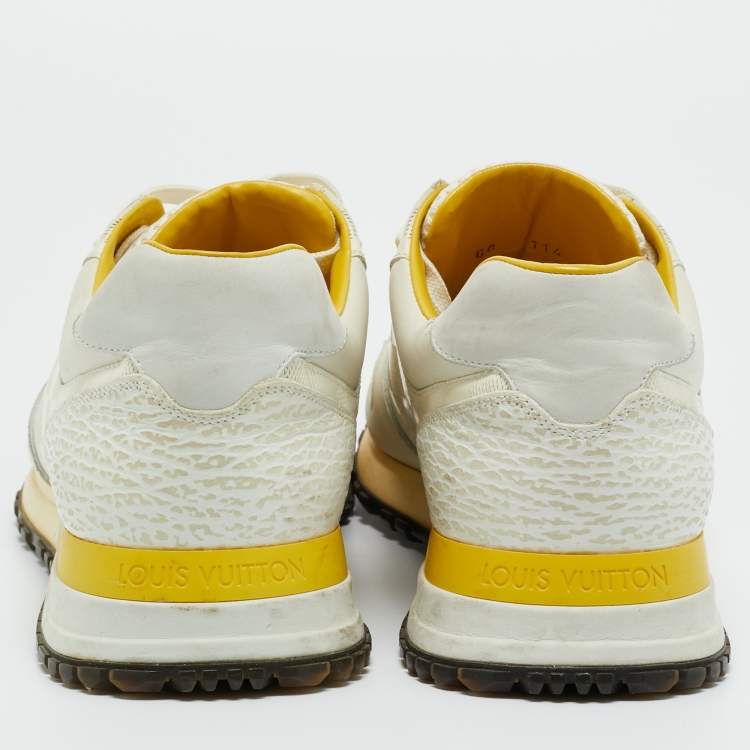 Pre Owned Louis Vuitton Tricolor Canvas and Leather Run Away Lace Up Sneakers Size 41