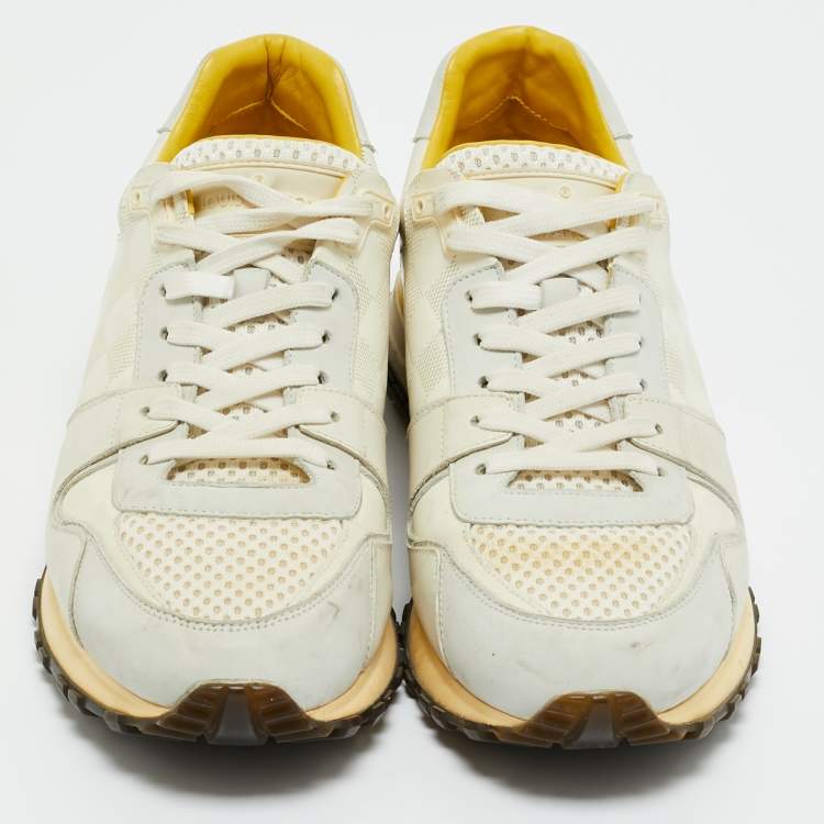 Pre Owned Louis Vuitton Tricolor Canvas and Leather Run Away Lace Up Sneakers Size 41