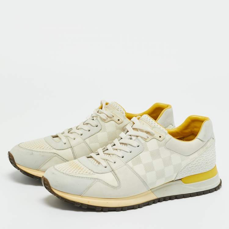 Pre Owned Louis Vuitton Tricolor Canvas and Leather Run Away Lace Up Sneakers Size 41