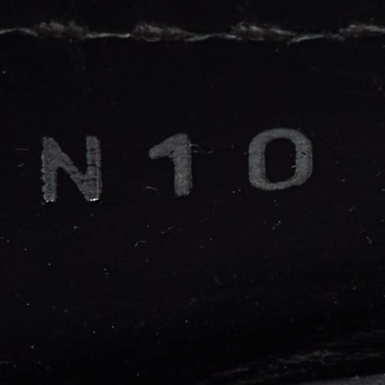Pre Owned Louis Vuitton Black Leather Gloria Loafers Size 44