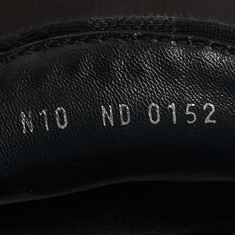 Pre Owned Louis Vuitton Black Nubuck Leather Monte Carlo Loafers Size 44