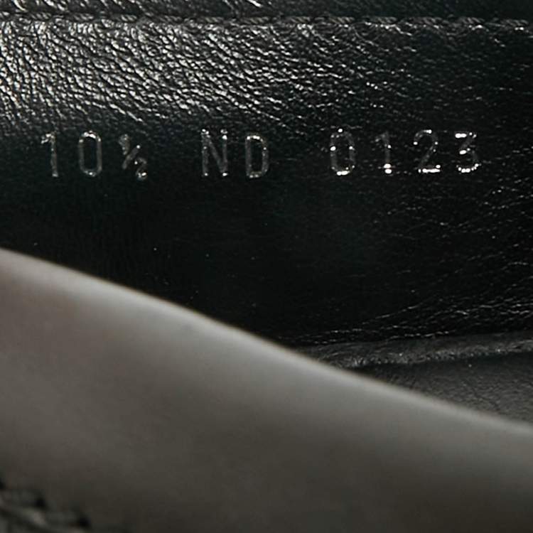 Pre Owned Louis Vuitton Black Leather Monte Carlo Loafers Size 44.5