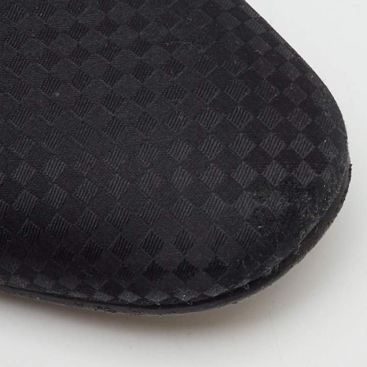 Pre Owned Louis Vuitton Black Damier Fabric Chail Slip On Loafers Size 41
