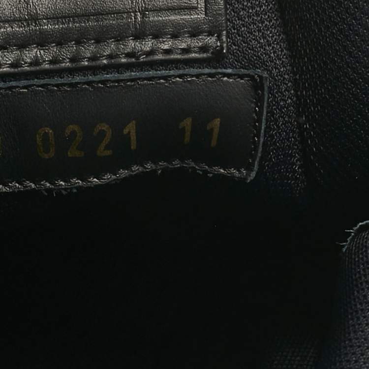 Pre Owned Louis Vuitton Black Leather and Monogram Canvas LV Trainer Sneakers Size 45