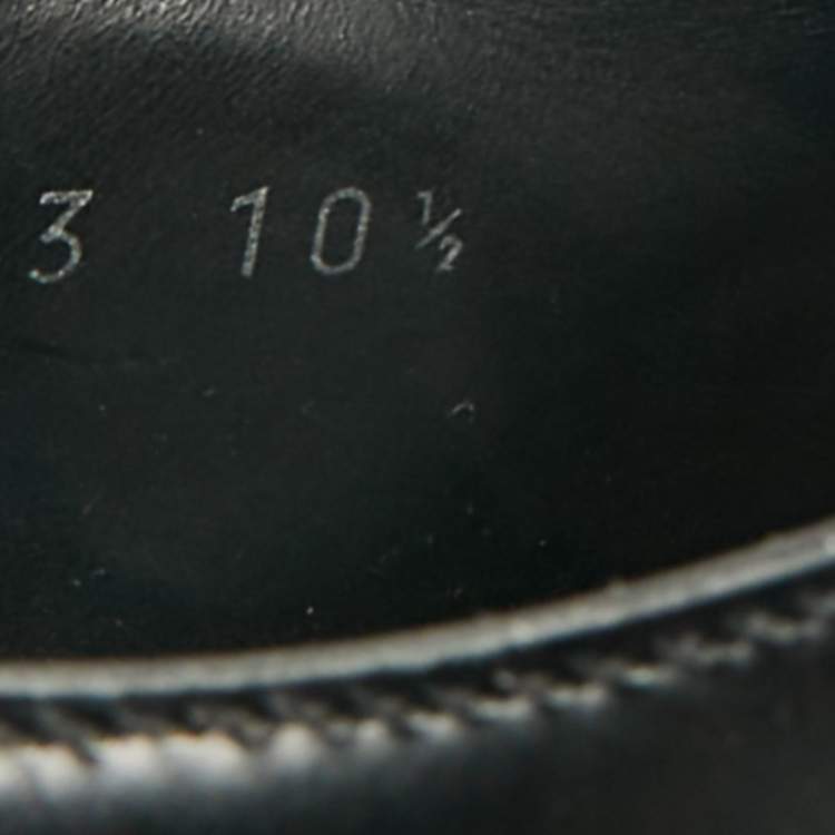Pre Owned Louis Vuitton Black Leather Lace Up Derby Size 40.5