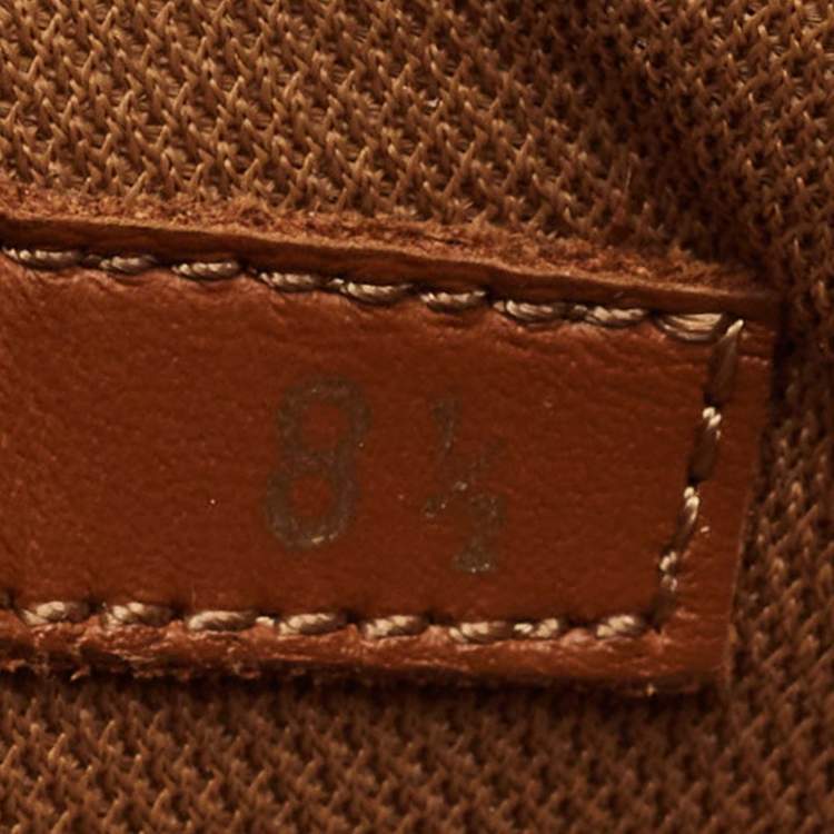 Pre Owned Louis Vuitton Black/Tan Leather Trim Run Lace Up Sneakers Size 42.5