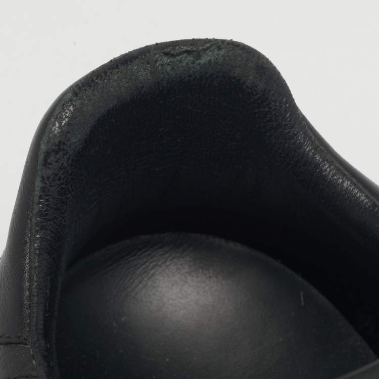 Pre Owned Louis Vuitton Black Leather Beverly Hills Low Top Sneakers Size 41