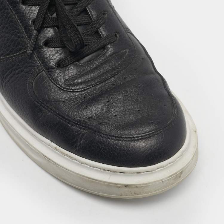 Pre Owned Louis Vuitton Black Leather Beverly Hills Low Top Sneakers Size 41