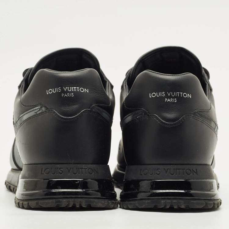 Pre Owned Louis Vuitton Black/Grey PVC and Leather Run Away Low Top Sneakers Size 43