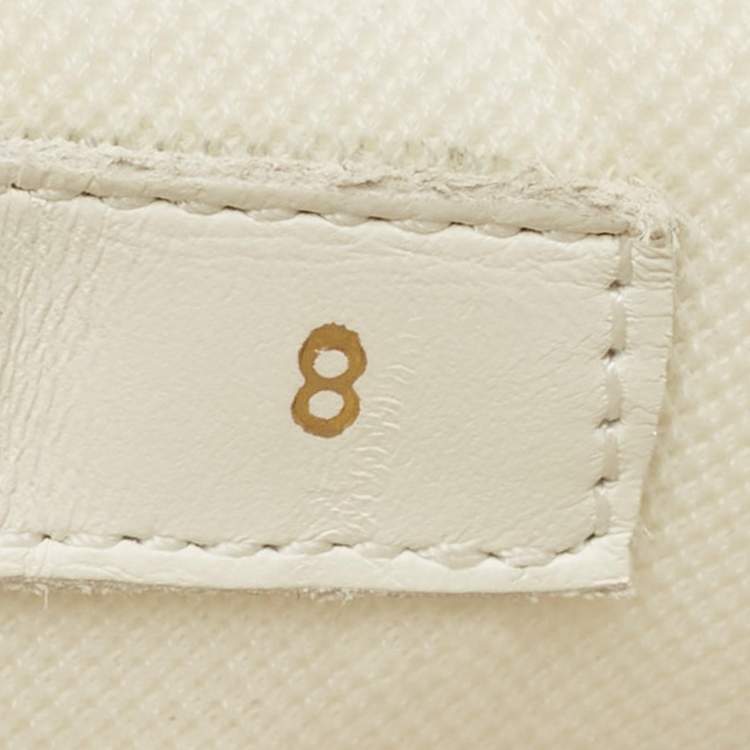 Pre Owned Louis Vuitton White Leather Rivoli Lace Up Sneakers Size 42