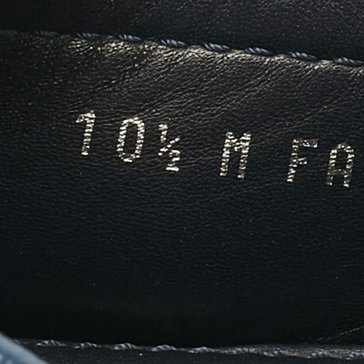 Pre Owned Louis Vuitton Blue Leather Hockenheim Loafers Size 45.5