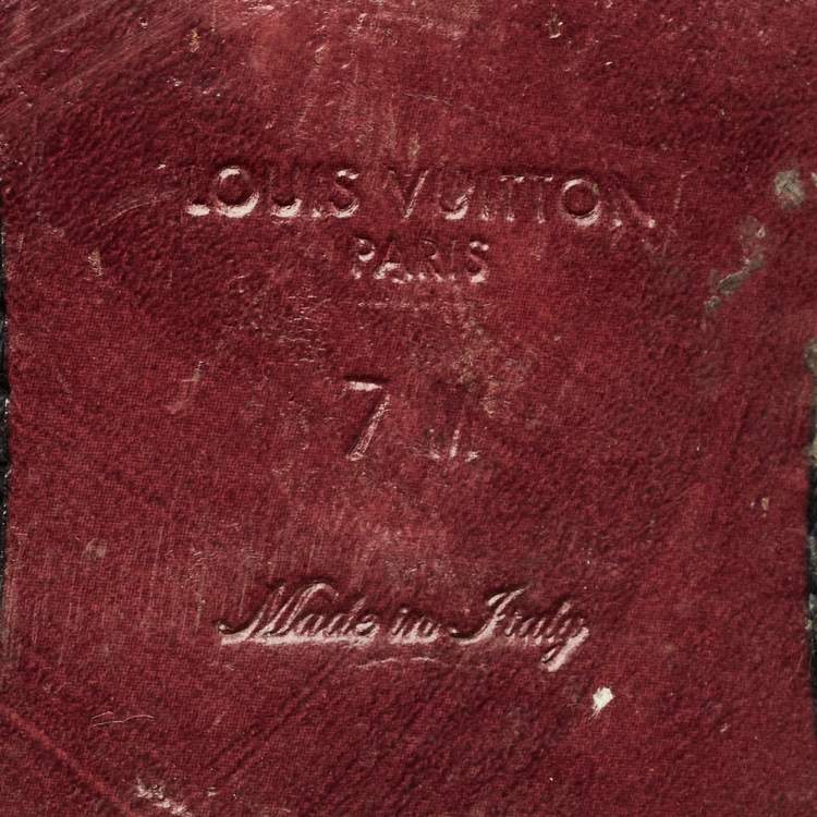 Pre Owned حذاء أوكسفورد لويس فويتون جلد أسود مونكستراب مقاس 41