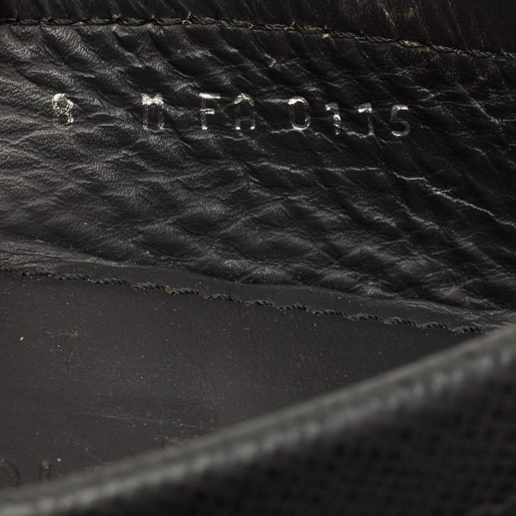 Pre Owned Louis Vuitton Black Leather Monte Carlo Loafers Size 42