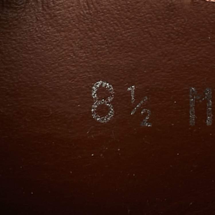 Pre Owned Louis Vuitton Brown Leather Monte Carlo Loafers Size 42.5