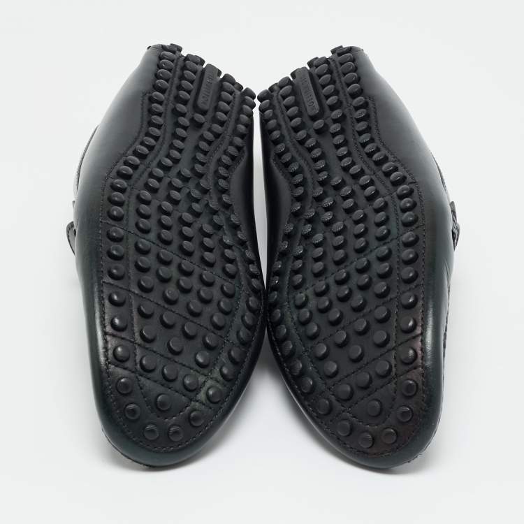 Pre Owned Louis Vuitton Black Leather Monte Carlo Loafers Size 44