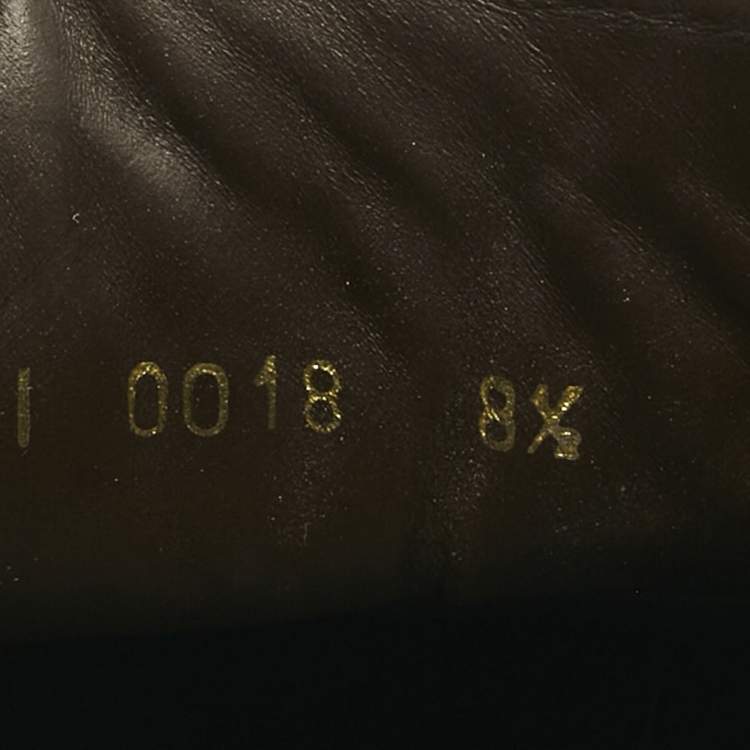 Pre Owned Louis Vuitton Brown Leather Lace Up Brogue Sneakers Size 42.5