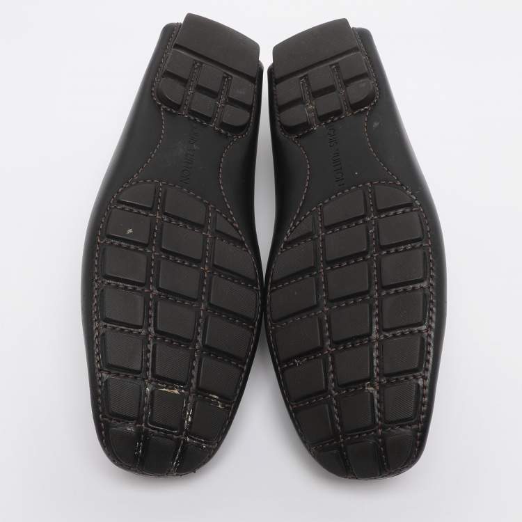 Pre Owned Louis Vuitton Black Leather Monte Carlo Loafers Size 41