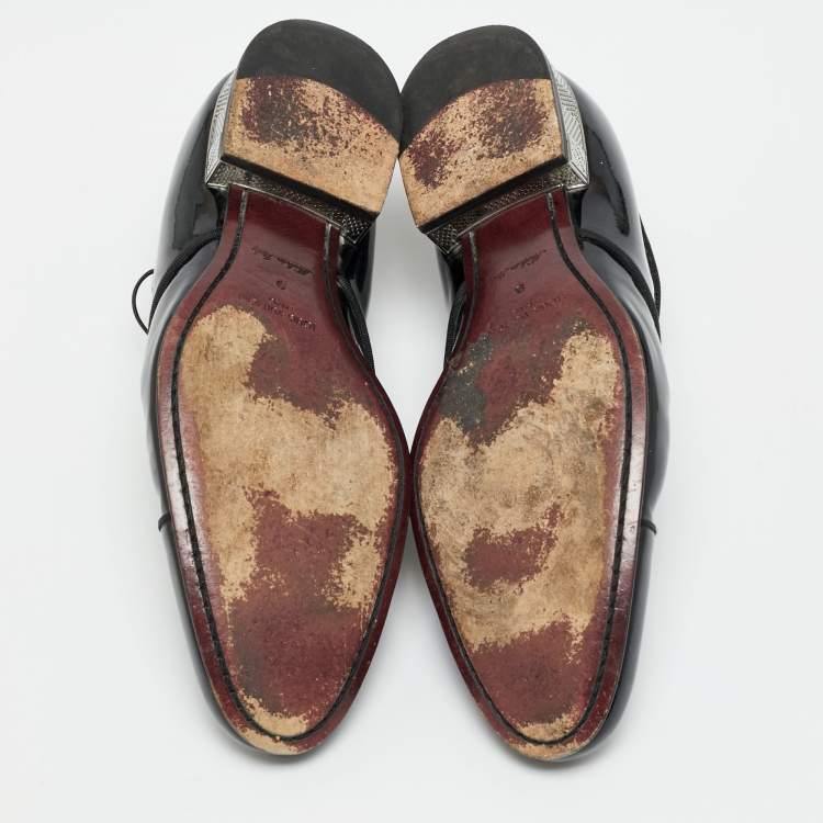 مملوكة مسبقًا Louis Vuitton Size 43 Black Patent Leather Derby