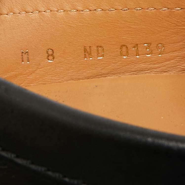 Pre Owned Louis Vuitton Monte Carlo Size 42 Black Leather Loafers