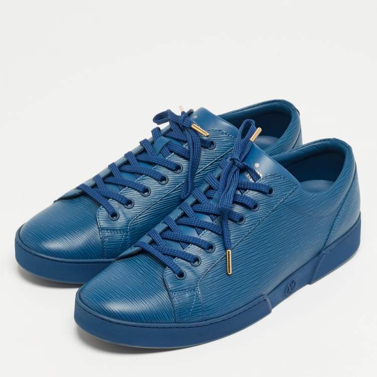 مملوكة مسبقًا Louis Vuitton Concorde Size 43 Blue Epi Leather Low Top Sneakers