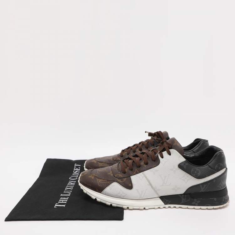 Pre Owned Louis Vuitton Run Away Size 46 Tricolor Monogram Canvas Low Top Sneakers