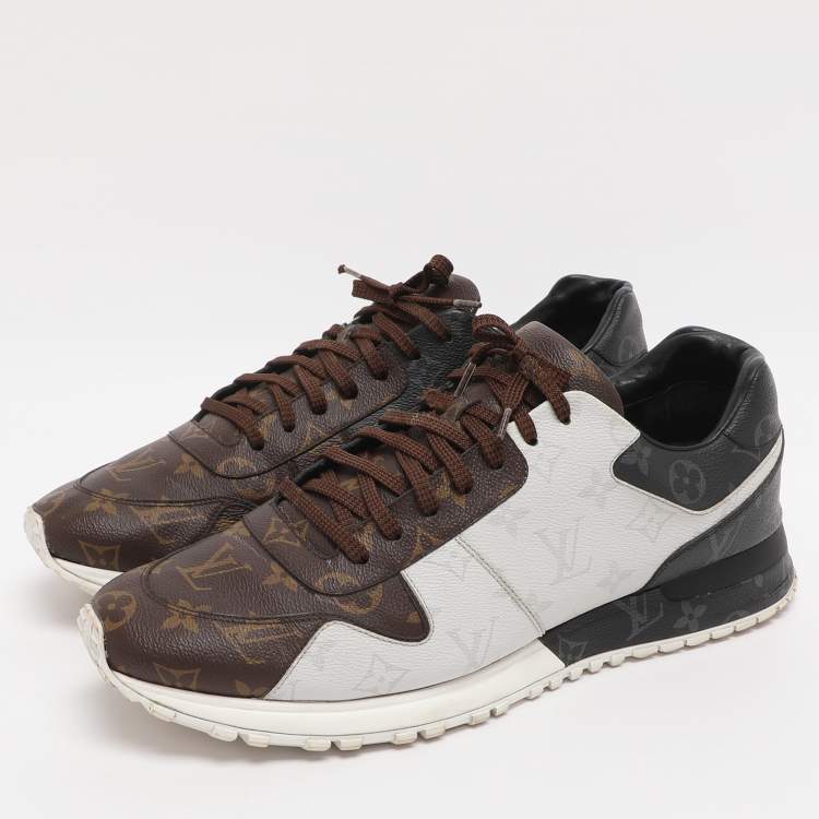 Pre Owned Louis Vuitton Run Away Size 46 Tricolor Monogram Canvas Low Top Sneakers