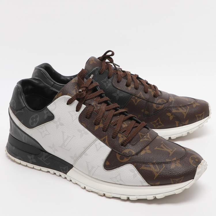Pre Owned Louis Vuitton Run Away Size 46 Tricolor Monogram Canvas Low Top Sneakers