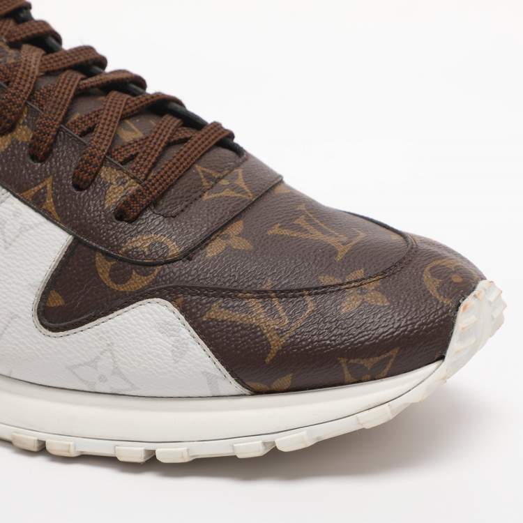 Pre Owned Louis Vuitton Run Away Size 46 Tricolor Monogram Canvas Low Top Sneakers