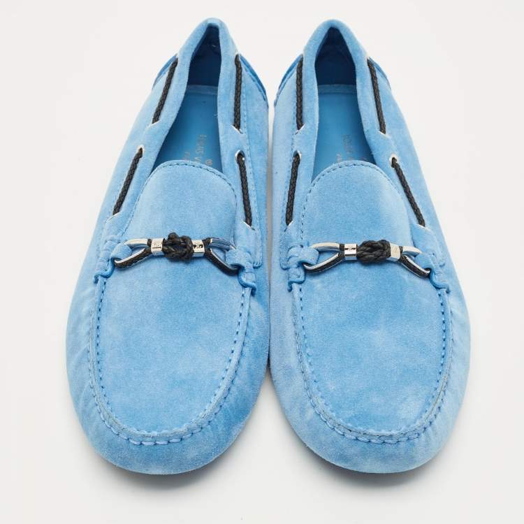 مملوكة مسبقًا Louis Vuitton Size 43 Blue Suede Driver Loafers