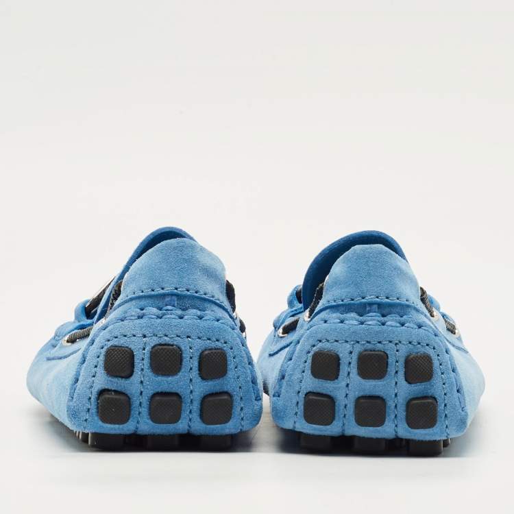 مملوكة مسبقًا Louis Vuitton Size 43 Blue Suede Driver Loafers