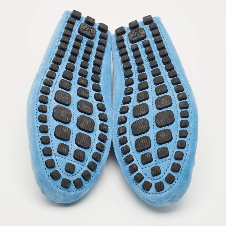 م ملوكة مسبقًا Louis Vuitton Size 43 Blue Suede Driver Loafers