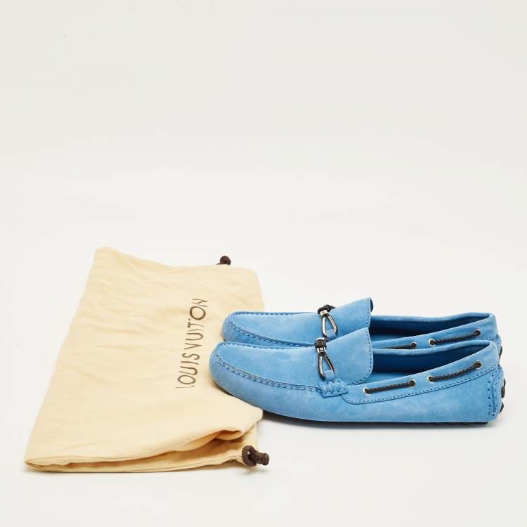 مملوكة مسبقًا Louis Vuitton Size 43 Blue Suede Driver Loafers