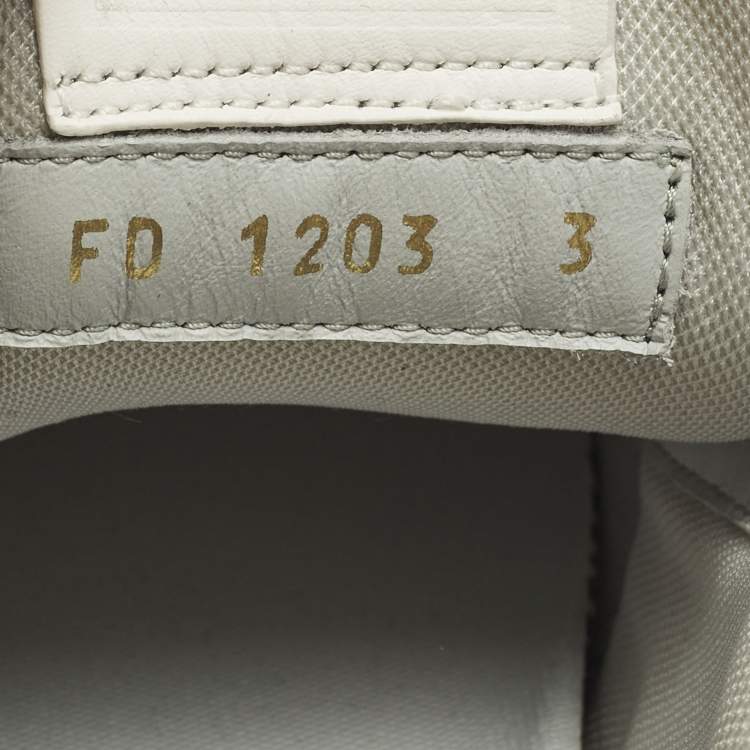 Pre Owned Louis Vuitton LV Trainer Size 35 White Leather Lace Up Sneakers