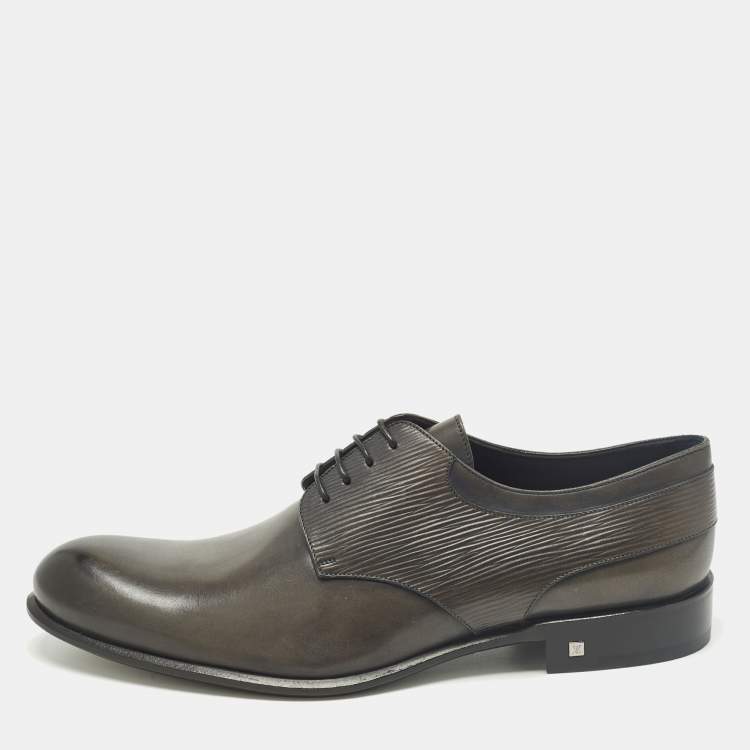 Pre Owned Louis Vuitton Size 43 Grey Epi Leather Derby