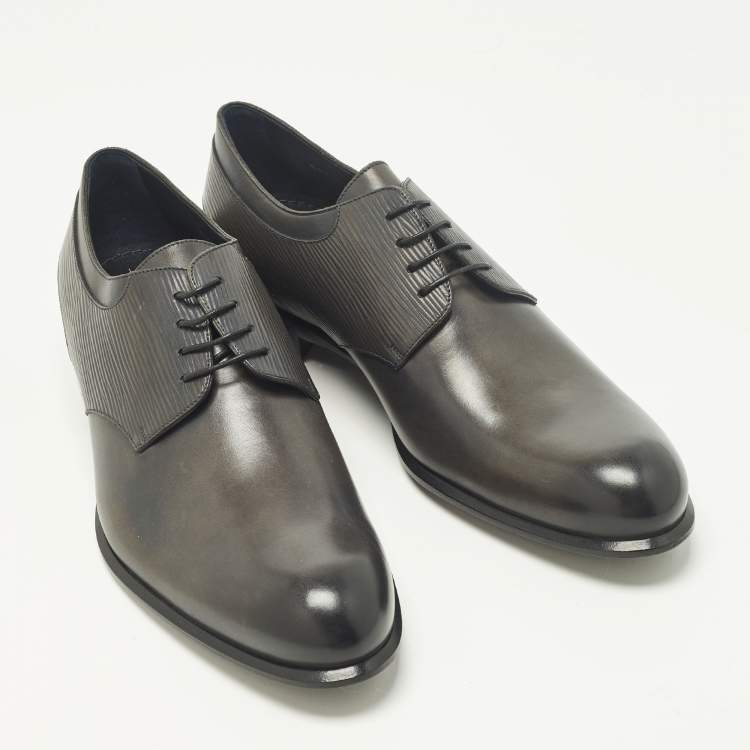 Pre Owned Louis Vuitton Size 43 Grey Epi Leather Derby