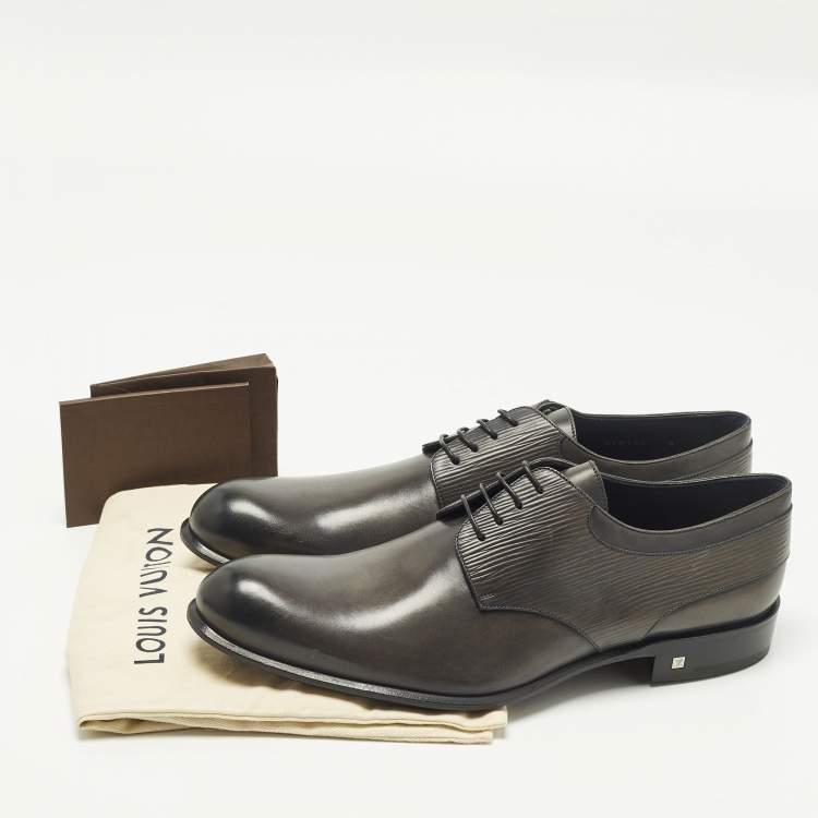 Pre Owned Louis Vuitton Size 43 Grey Epi Leather Derby