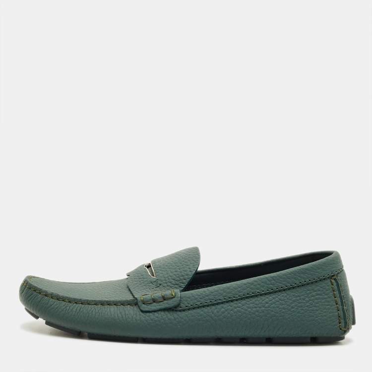 مملوكة مسبقًا Louis Vuitton Monte Carlo Size 43 Green Leather Loafers