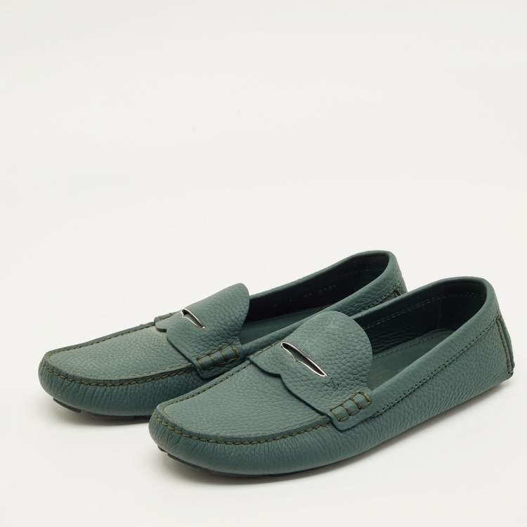 مملوكة مسبقًا Louis Vuitton Monte Carlo Size 43 Green Leather Loafers
