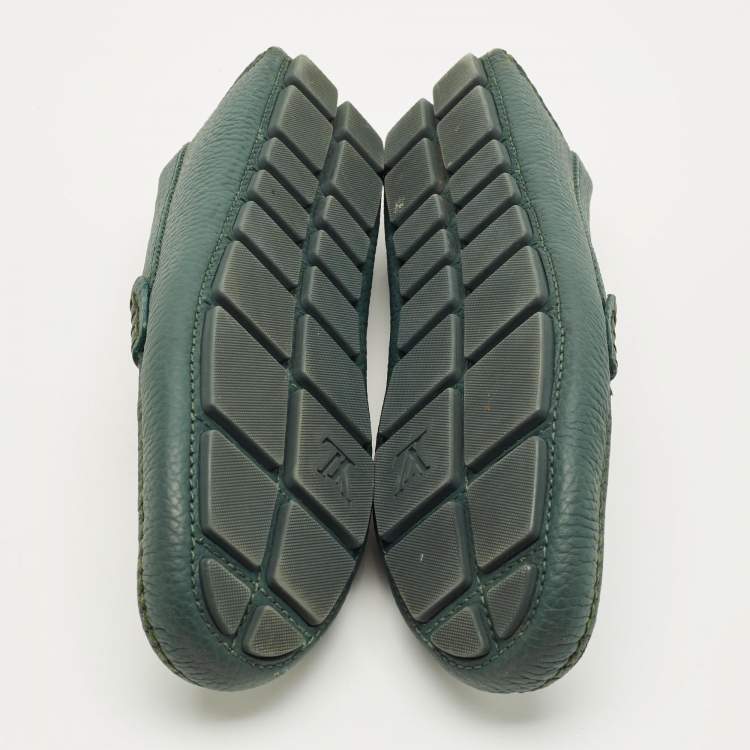 مملوكة مسبقًا Louis Vuitton Monte Carlo Size 43 Green Leather Loafers