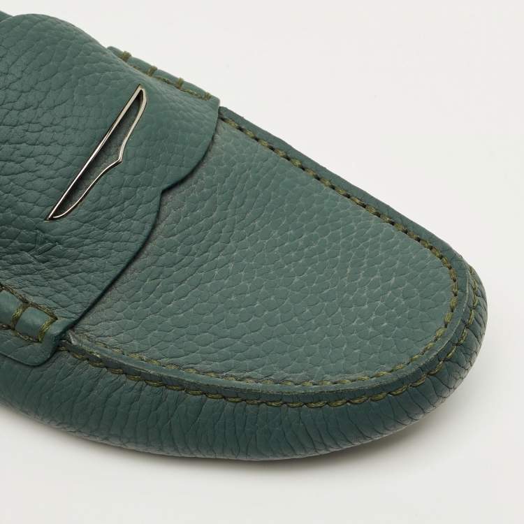 مملوكة مسبقًا Louis Vuitton Monte Carlo Size 43 Green Leather Loafers